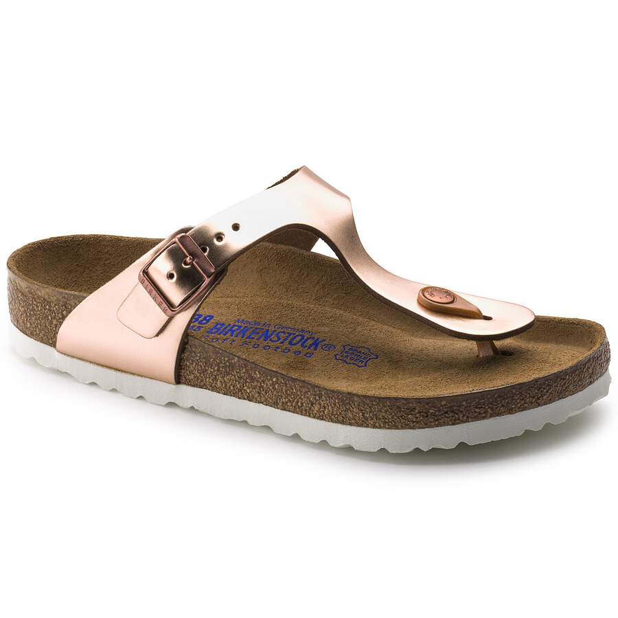 Gizeh Soft Footbed Natural Leather - Metallic Copper