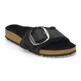 Madrid Big Buckle Shearling Natural Leather Oiled - Black
