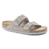 Arizona Soft Footbed Suede Leather - Stone Coin