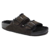 Arizona Shearling Suede Leather/Fur - Mocha/Black