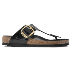 Gizeh Big Buckle Natural Leather Patent - High Shine Black