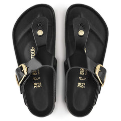 Gizeh Big Buckle Natural Leather Patent - High Shine Black