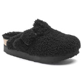 Boston Big Buckle Platform Fur - Teddy Black