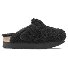 Boston Big Buckle Platform Fur - Teddy Black