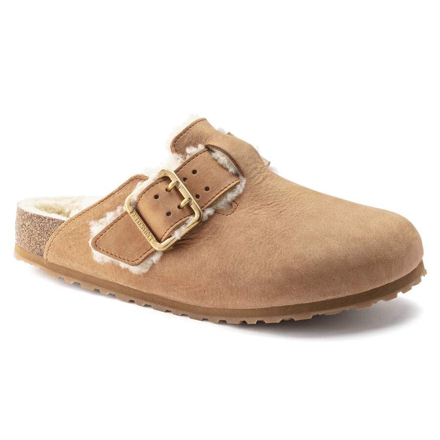 Boston Bold Shearling Natural Leather - Cognac