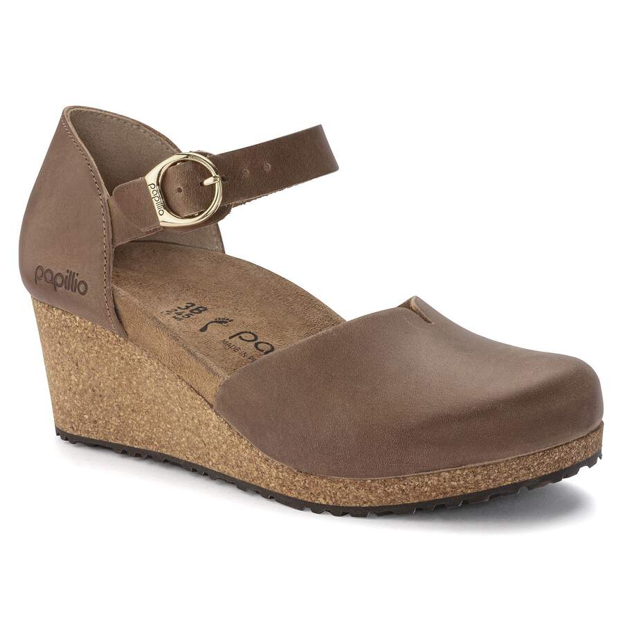 Mary Ring-Buckle Natural Leather - Cognac