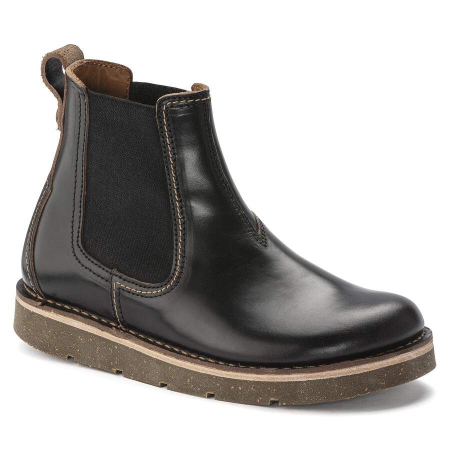 Birmingham Slip On Men Natural Leather Oiled - Black