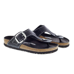 Gizeh Big Buckle Natural Leather Patent - Black