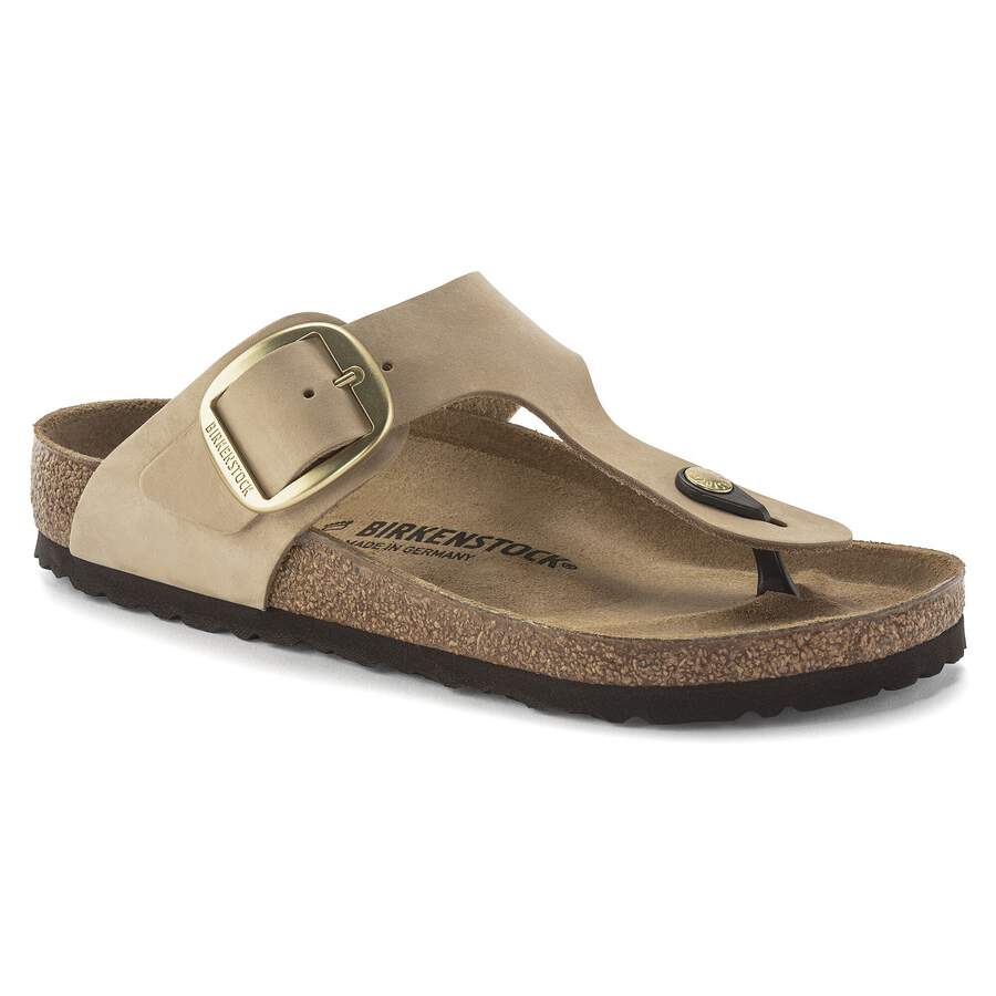 Gizeh Big Buckle Nubuck Leather - Sandcastle