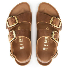 Milano Big Buckle Natural Leather Oiled - Cognac
