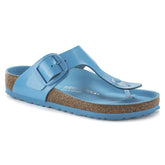 Gizeh Big Buckle Natural Leather Patent - High Shine Sky Blue