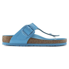 Gizeh Big Buckle Natural Leather Patent - High Shine Sky Blue