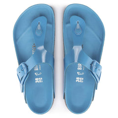 Gizeh Big Buckle Natural Leather Patent - High Shine Sky Blue