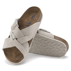 Lugano Soft Footbed Suede Leather - Antique White