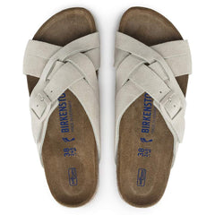 Lugano Soft Footbed Suede Leather - Antique White