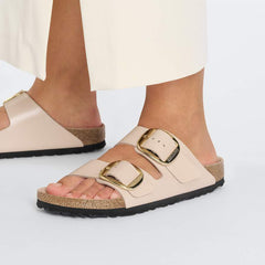Arizona Big Buckle Natural Leather Patent - High Shine New Beige