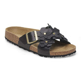 Siena Flower Embellishment Natural Leather - Black