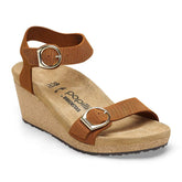 Soley Ring-Buckle Nubuck Leather Embossed - Burnt Orange