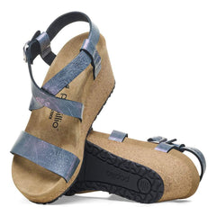 Sibyl Ring-Buckle Nubuck Leather - Metallic Black