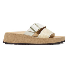 Almina Raffia Natural Leather/Synthetics - Natural/White