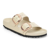 Arizona Big Buckle Natural Leather Patent - High Shine Ecru