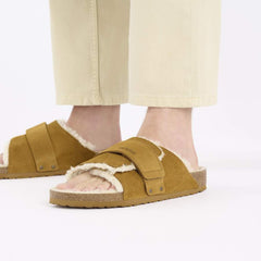 Kyoto Shearling Suede Leather/Fur - Corduroy Cork Brown