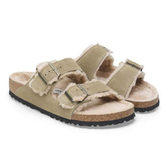 Arizona Shearling Suede Leather/Fur - Taupe