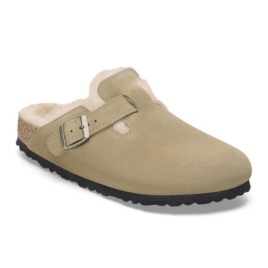 Boston Shearling Suede Leather - Taupe