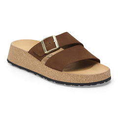 Almina Nubuck Leather - Dark Tea