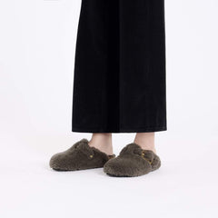 Boston Big Buckle Fur - Concrete Gray