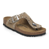 Gizeh Rivet Suede Leather - Taupe