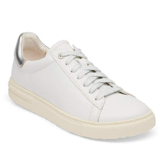 Bend Low Natural Leather - White/Metallic Silver