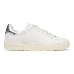 Bend Low Natural Leather - White/Metallic Silver