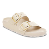 Arizona Big Buckle Natural Leather Patent - High Shine Ecru