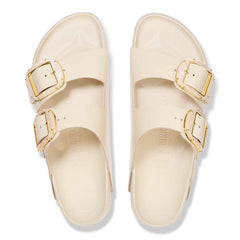 Arizona Big Buckle Natural Leather Patent - High Shine Ecru