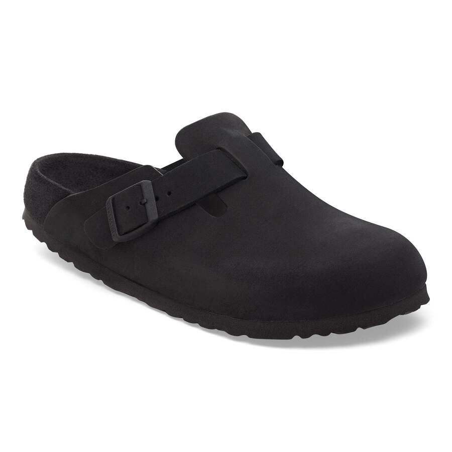 Boston Nubuck Leather - Black