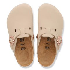 Boston Flower Buckle Kids Birko-Flor Nubuck - Sandcastle