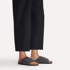 Solana Suede Leather - Charcoal