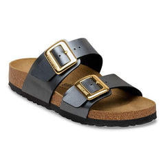 Sydney Cushion Buckle Birko-Flor - Metallic Black