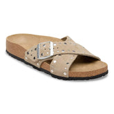 Siena Rivet Suede Leather - Taupe