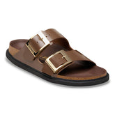 Arizona Droplet Buckle Natural Leather Patent - High-Shine Carafe