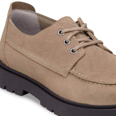 Highwood Moc Lace Low Suede Leather - Gray Taupe