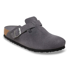 Boston Soft Footbed Suede Leather - Charcoal