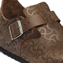 London Single Strap Natural Leather Embossed - Carafe