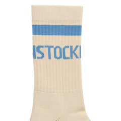Cotton Tennis Socks Cotton/Polyamid/Elastane - Oatmeal/Archive Denim Blue