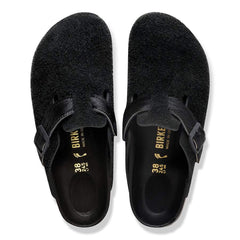 Boston Suede Leather/Fur - Black