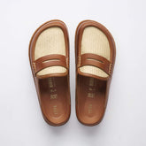 1774 Naples Wrapped Raffia Mischmaterial - Ginger Brown Raffia