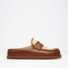 1774 Naples Wrapped Raffia Mischmaterial - Ginger Brown Raffia