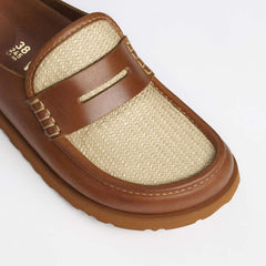 1774 Naples Wrapped Raffia Mischmaterial - Ginger Brown Raffia