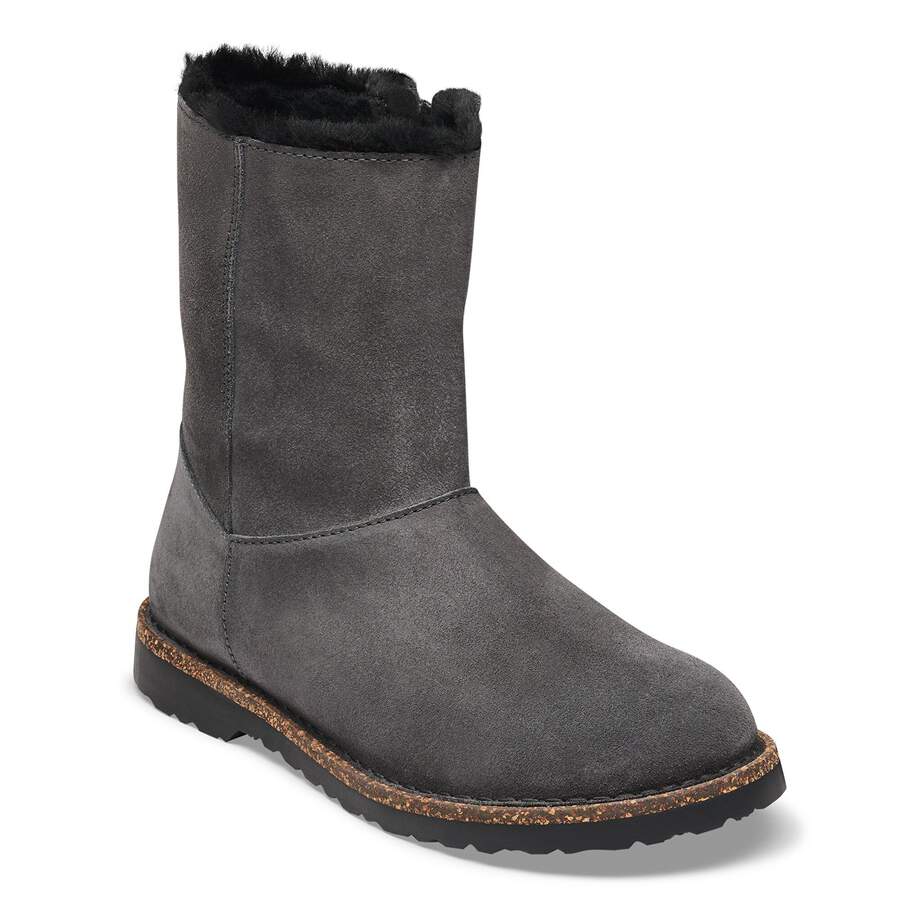 Uppsala Zip Shearling Suede Leather - Charcoal